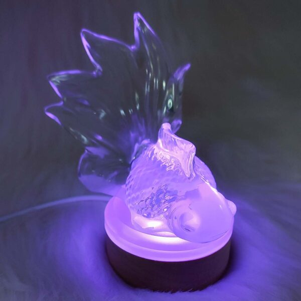 RGB LED šviestuvas - statulėlė "Auksinė Žuvelė" - Image 2